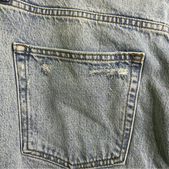 Frame Women’s Denim Blue Straight Jeans Le Slouch Casual Distressed Sz 32 - Picture 9 of 14
